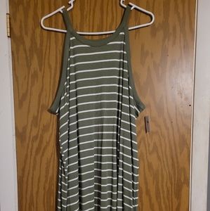 Old Navy Green and white Striped dress
